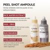 Dr.Melaxin Peel Shot Glow Rice Peeling Ampoule Duo Daily Soft Exfoliating Face and Body Scrub Dead Skin Cells Blackhead Remover for All Skin Types kor